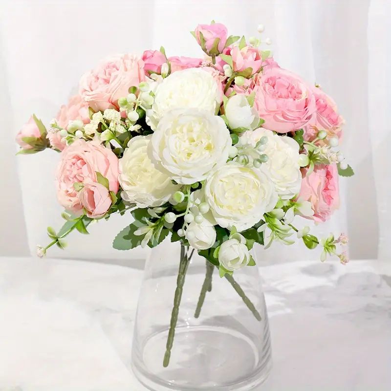 Silk Peony Artificial Flowers Rose Wedding Home Diy - Temu | Temu Affiliate Program