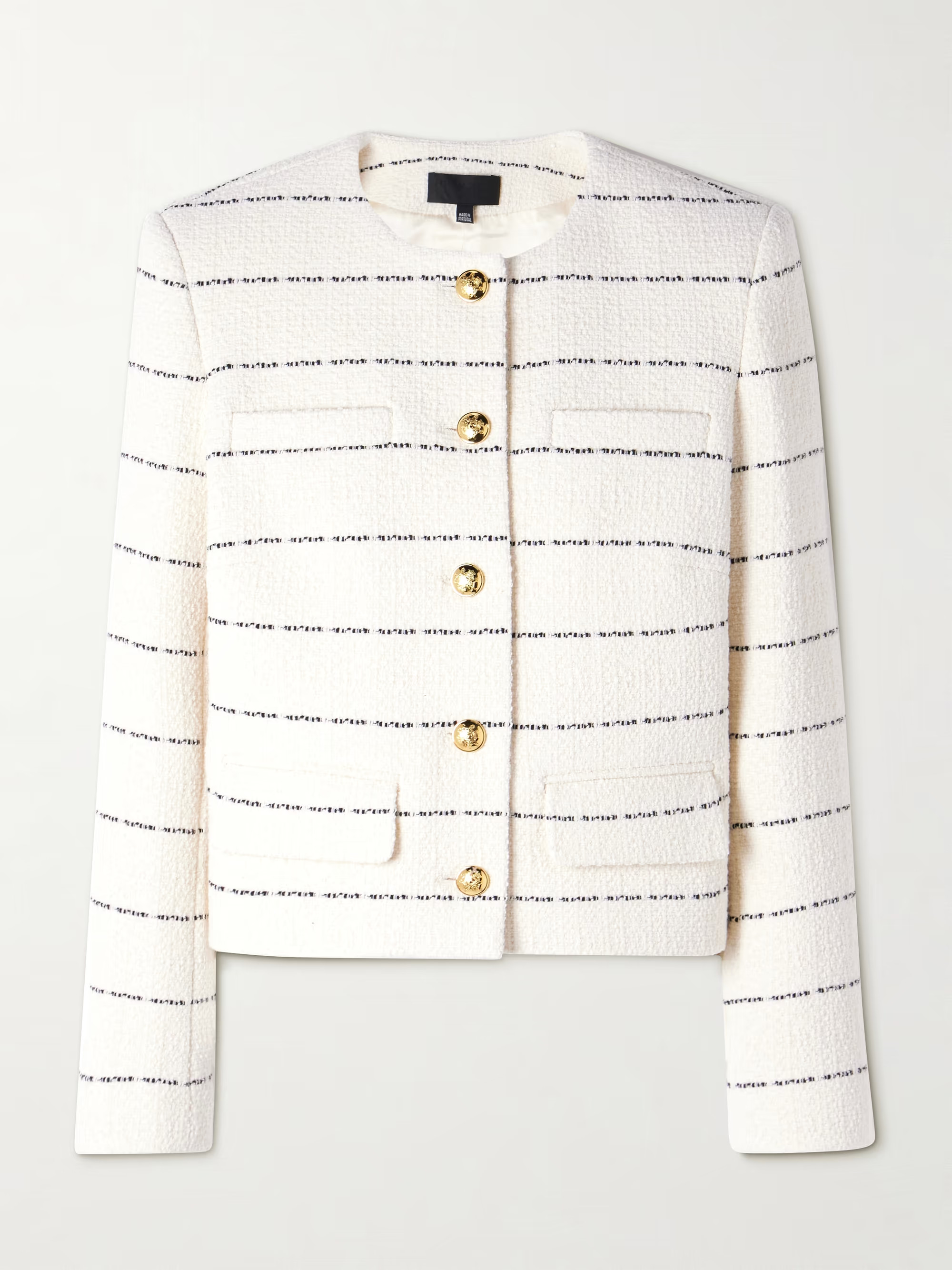Paige striped cotton-blend tweed jacket | NET-A-PORTER APAC