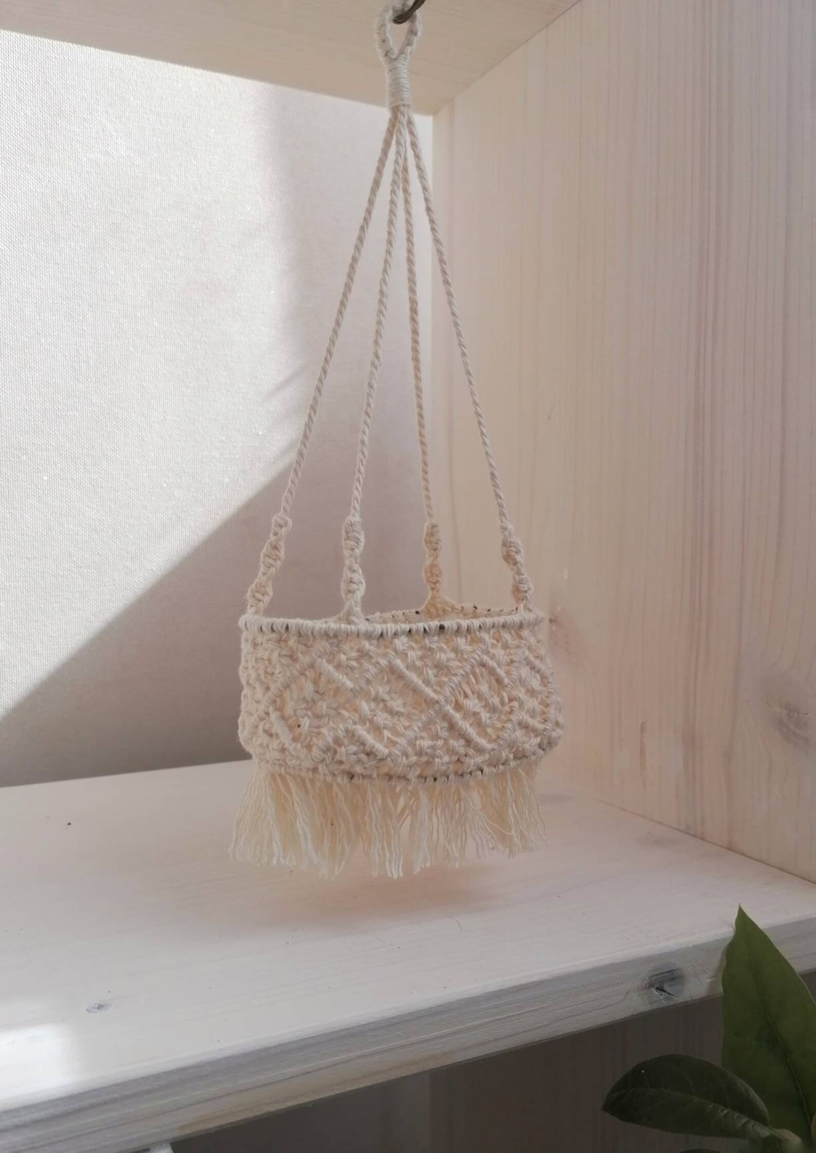 Miniature macrame Baby cradle for dollhouse. Hanging basinet for dollhouse. Mini macrame moses. V... | Etsy (US)