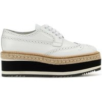 Prada White Leather Lace Up Shoes | Balardi (US & Canada)