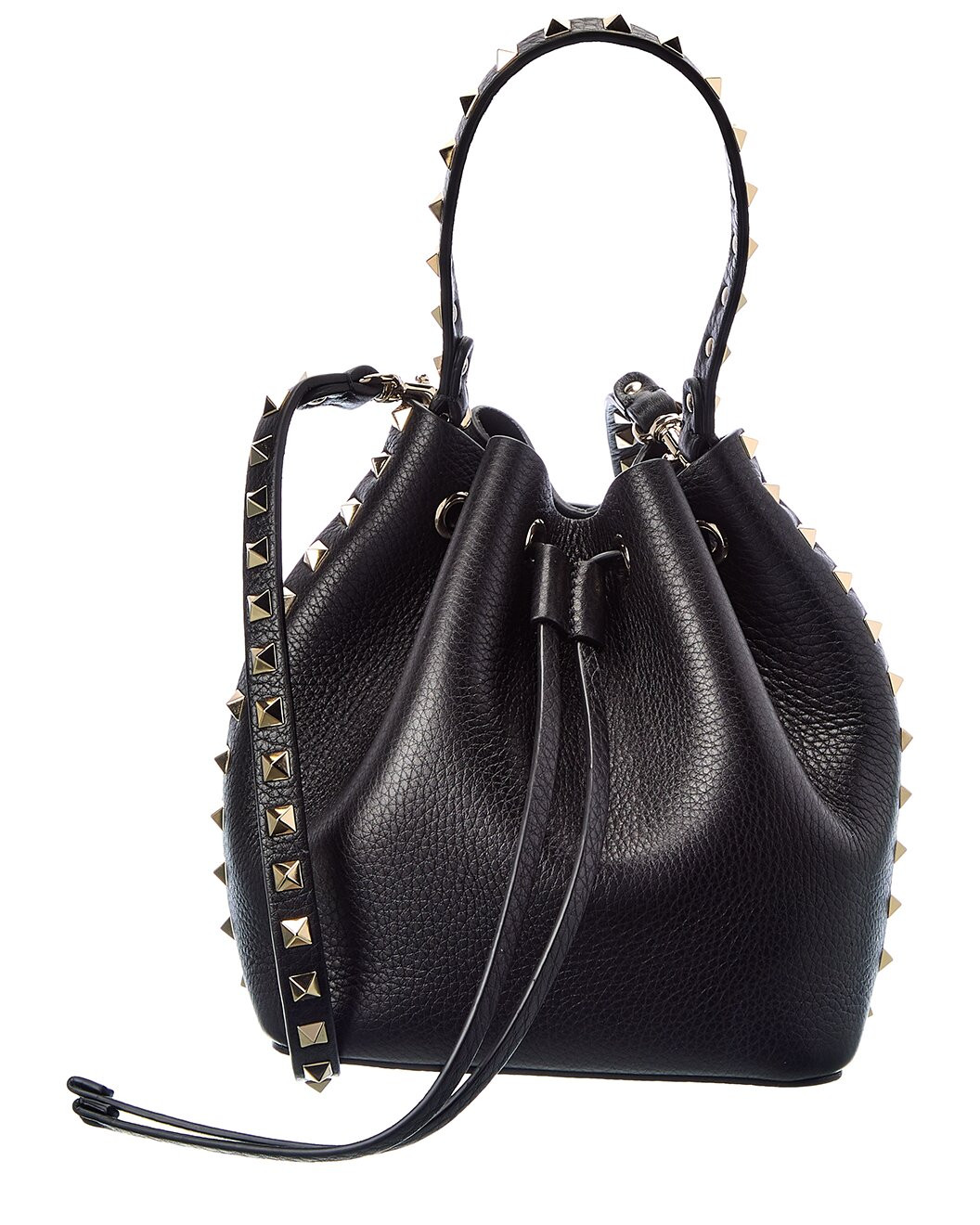 Rockstud Grainy Leather Bucket Bag | Rue La La