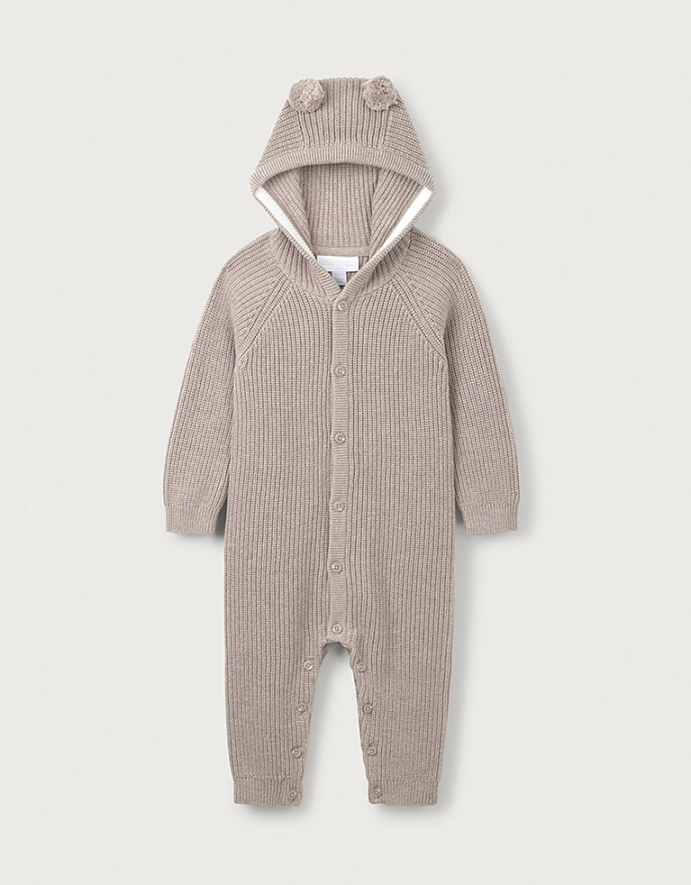 Organic Cotton Bear Knitted Romper (0–24mths) | The White Company US