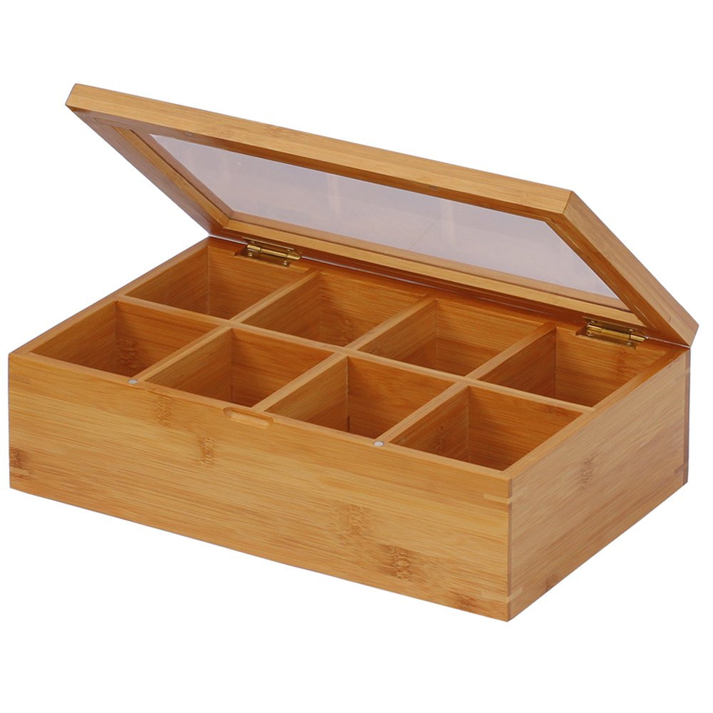 Oceanstar - TB1323 Oceanstar Bamboo Tea Box, 12 Inch, Natural | Amazon (US)