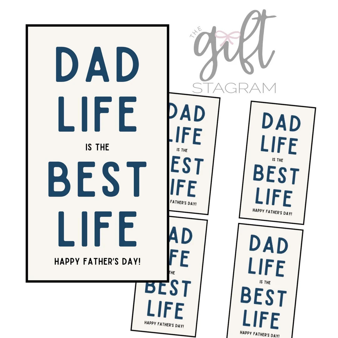 Dad Life Best Life Gift Tag DIGITAL DOWNLOAD Father's Day Gift Tag Father's Day Gift Ideas Dad Gi... | Etsy (US)