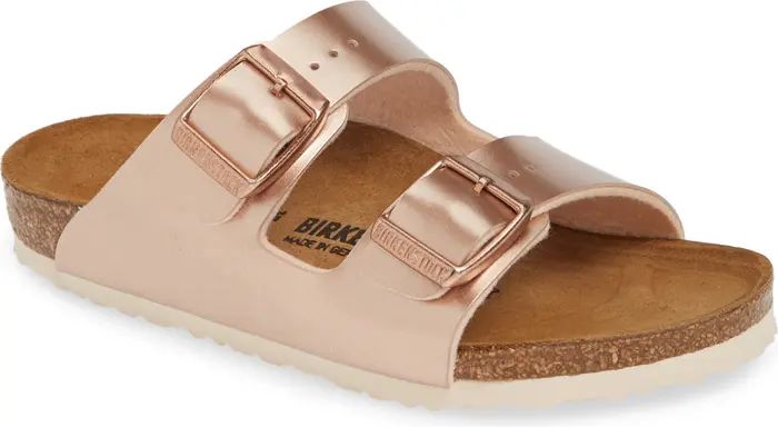 Birkenstock Arizona Metallic Slide Sandal | Nordstrom | Nordstrom