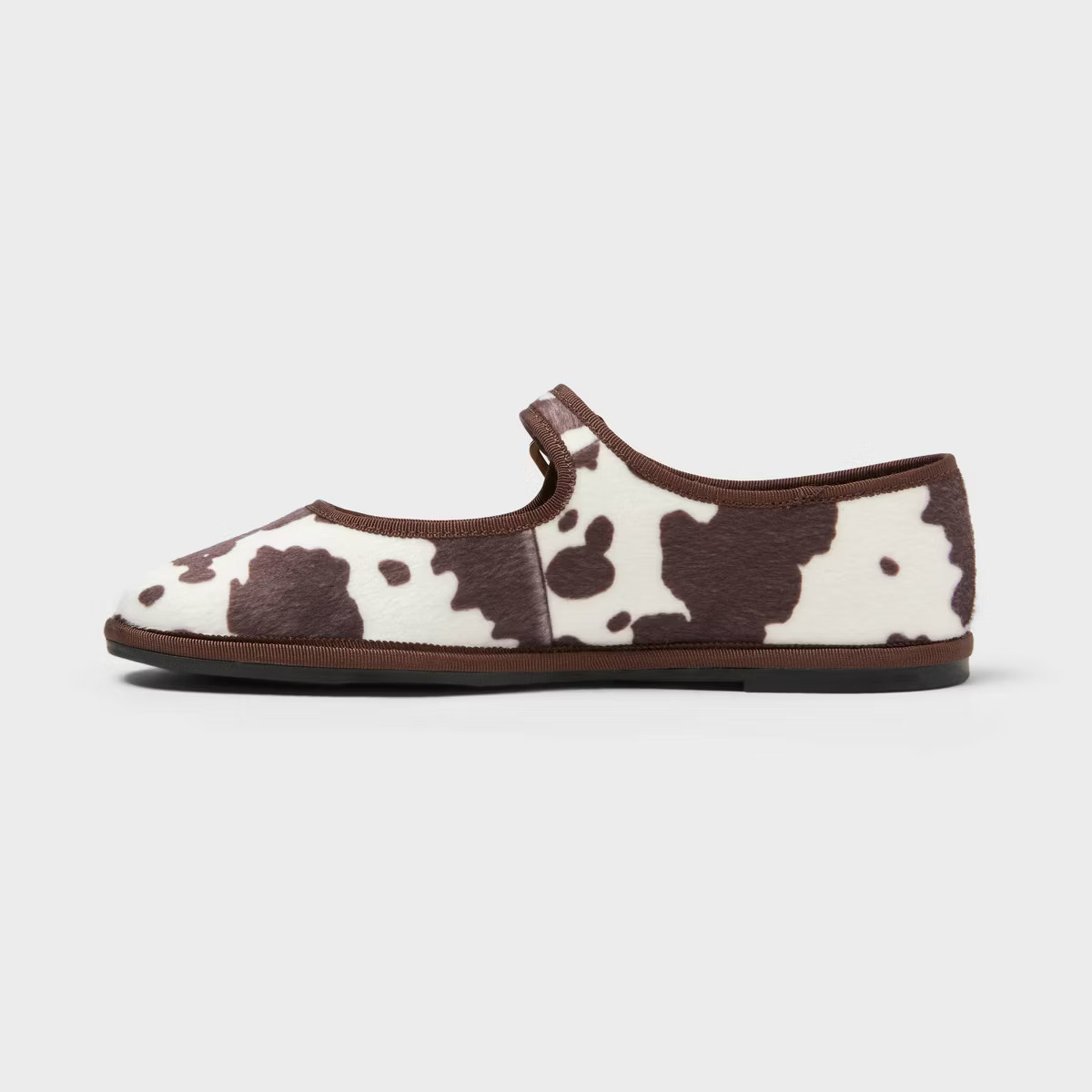 Women’s Halston Cow Print Mary Jane Flats with Memory Foam Insole – Universal Thread™ Brown | Target