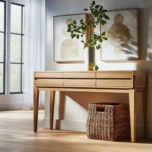 Herriman Wooden Console Table with Drawers Natural - Threshold™ designed with Studio McGee | Target