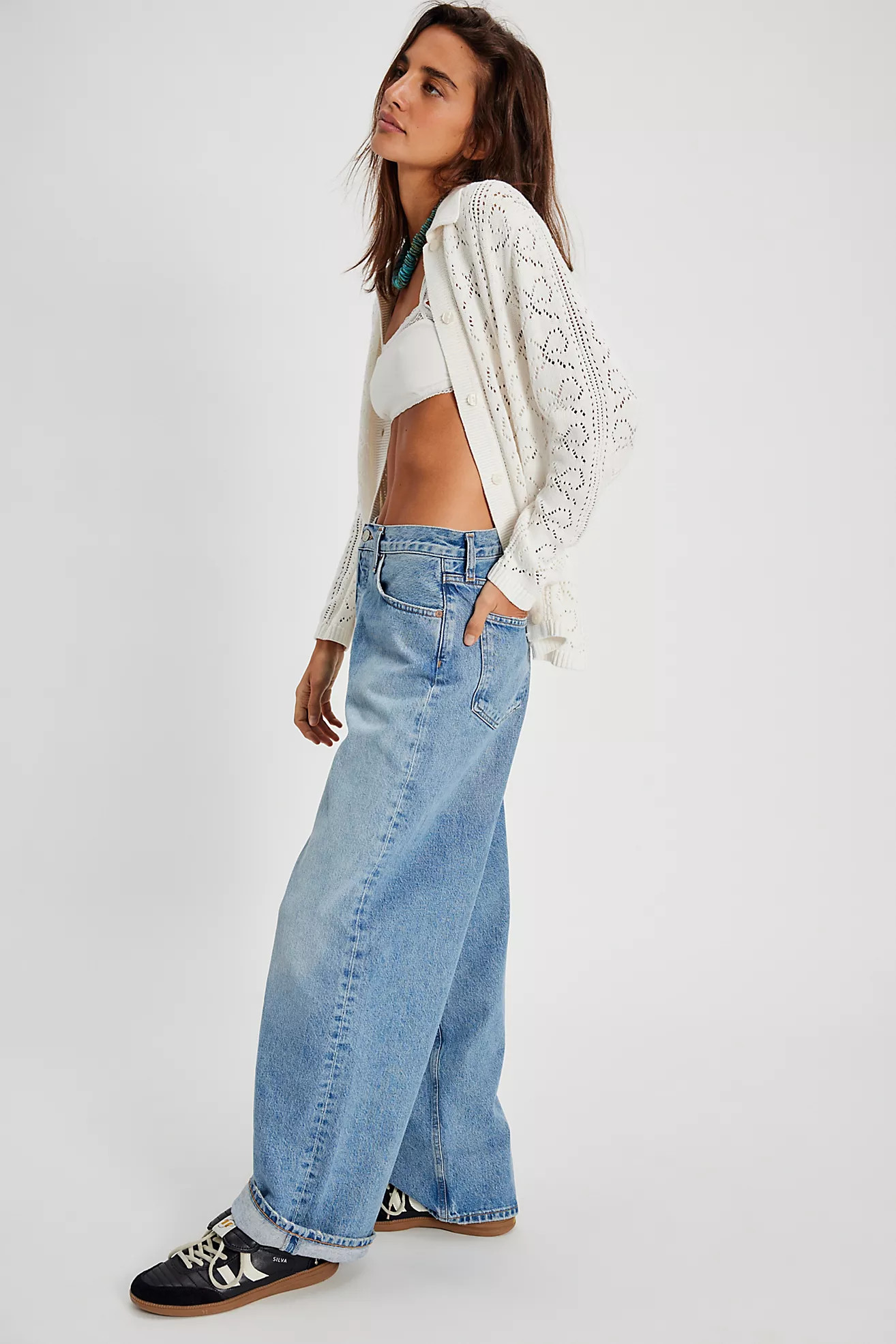 AGOLDE Low-Rise Baggy Jeans | Free People (Global - UK&FR Excluded)