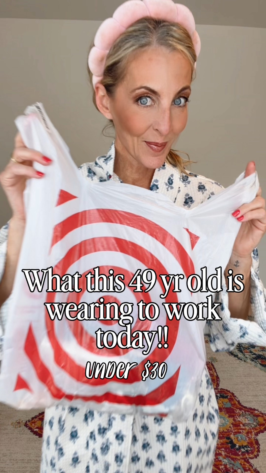 POV: The 49-year-old working mom who shops Target is about to outdress the office. If you think style gets better with age… you’re right… and it doesn’t have to cost more to prove it. Comment “TARGET” and I’ll send you everything. 

This $25 Short-Sleeve Lace Pintuck Blouse from Target is giving pulled-together without even trying. The 100% cotton fabric keeps it breathable for all-day comfort, while the delicate pintuck and lace detailing add that elevated charm we love. Paired with my favorite Target jeans (size 2) and a chic scarf (also under $25), this entire look is affordable, timeless, and completely work-ready. Because grown-woman style should feel confident, comfortable, and completely you.
