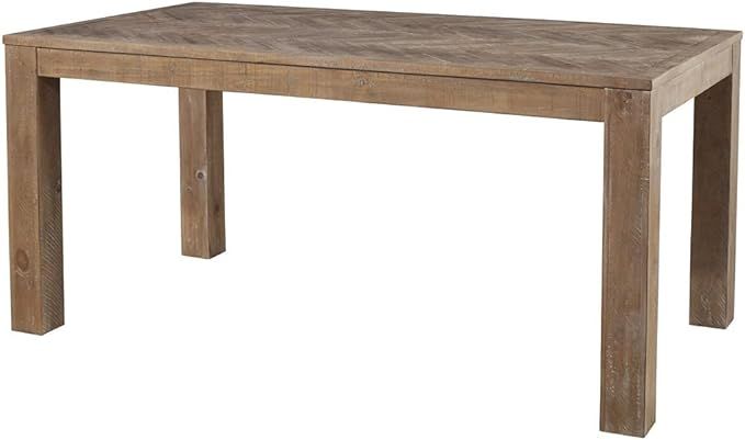 Alpine Furniture Aiden Wood Fixed Top Dining Table in Weathered Natural (Brown) | Amazon (US)