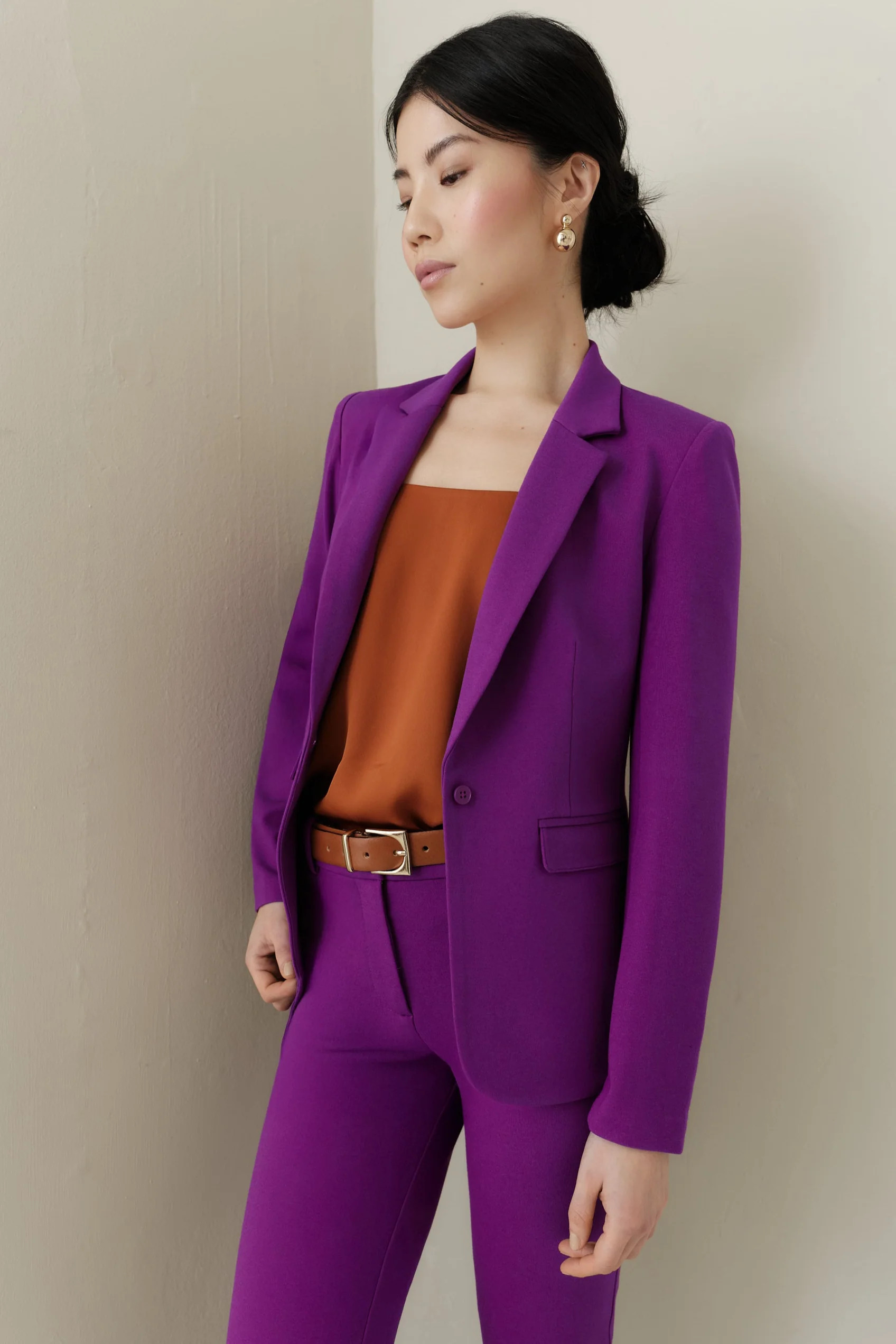 The Sloane Blazer Deep Purple | SophieGrace