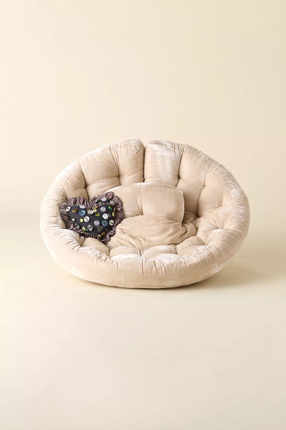 Juno Velvet Convertible Lounge Chair & Floor Cushion | Urban Outfitters (US and RoW)
