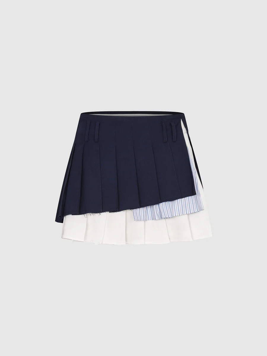 Paneled Mini A-Line Skirts | Urban Revivo