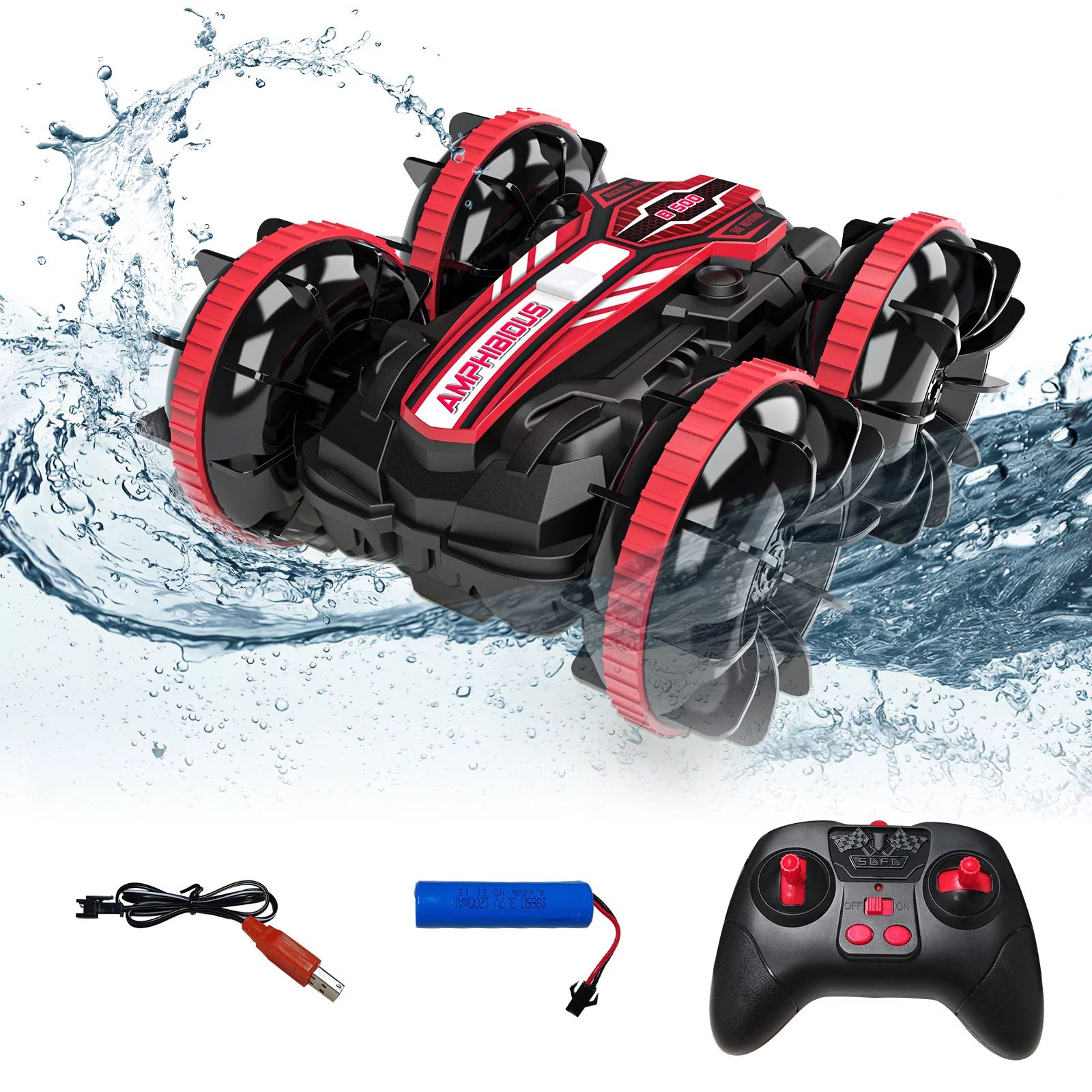 Remote Controls Cars, RC Boat & Sonic 2 Toys, 4WD Off Road Car Stunt 2.4GHz Land Water 2 in 1 Rem... | Walmart (US)