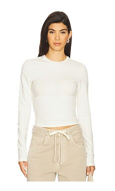 SKIMS Cotton Jersey Long Sleeve T-Shirt in Marble from Revolve.com | Revolve Clothing (Global)