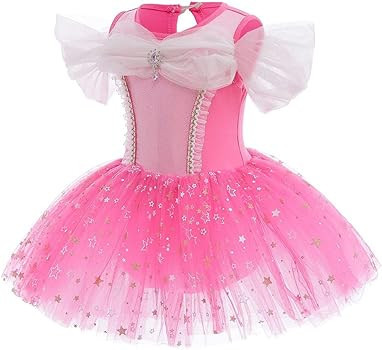 DYMCII Baby Girls Princess Ballet Dress Short Sleeve Leotards Skirted Tutu Dancewear Halloween Ch... | Amazon (US)
