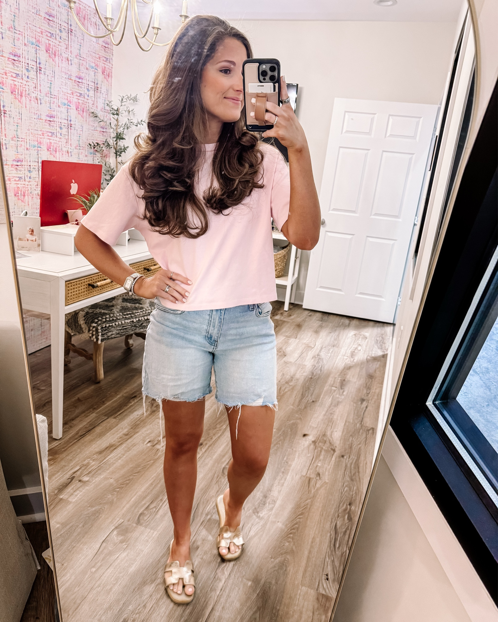 Mom approved shorts + a basic tee will always be me go to! This tee comes in 5 colors too!!  #shopwillowtree #thewillowtree #momshorts #momapproved #denimshorts #basictee #ootd 

#LTKWorkwear #LTKStyleTip #LTKU
