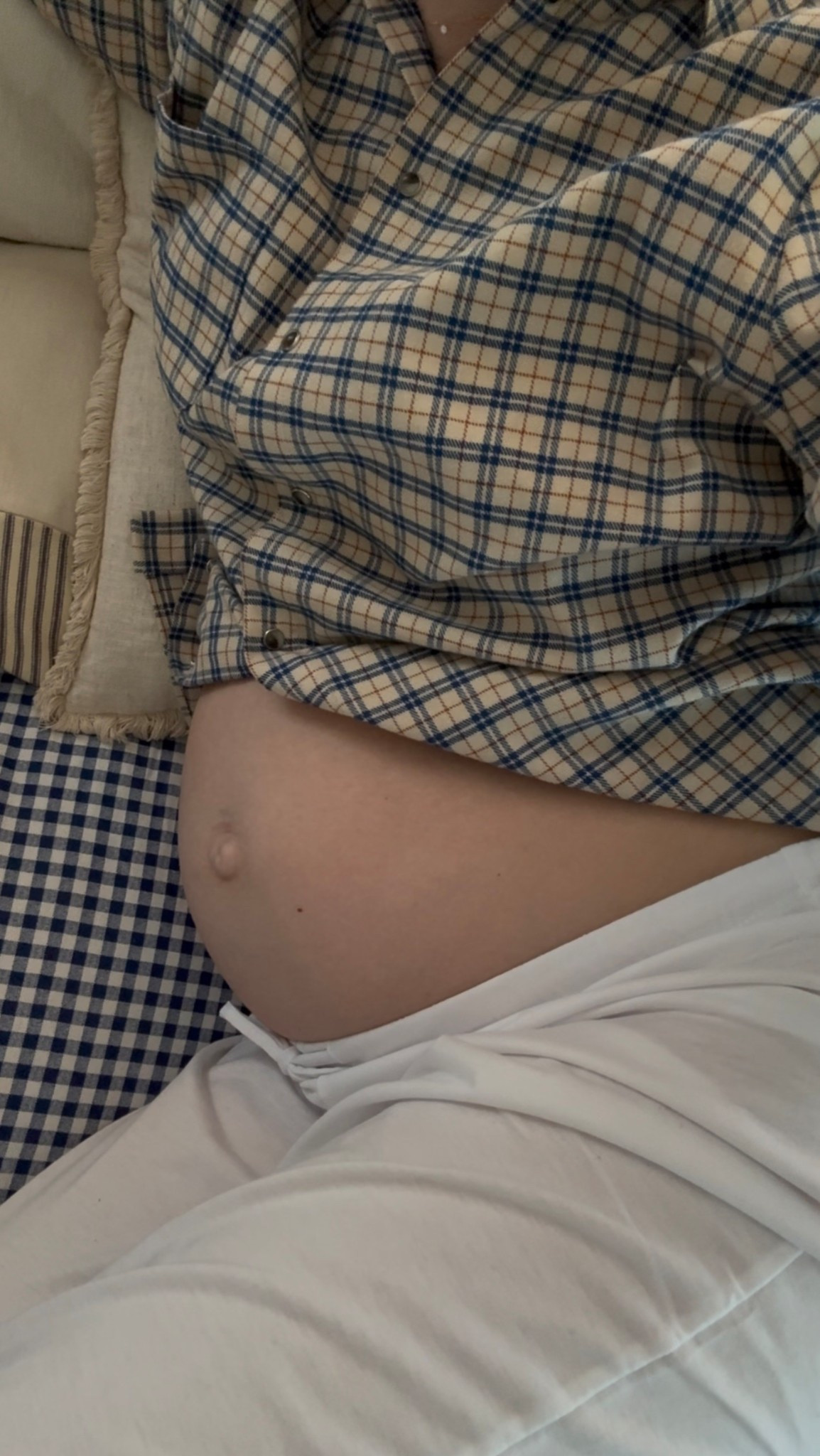 Plaid on plaid this pregnancy 🫐 

#LTKootd #LTKmomlife #LTKBump