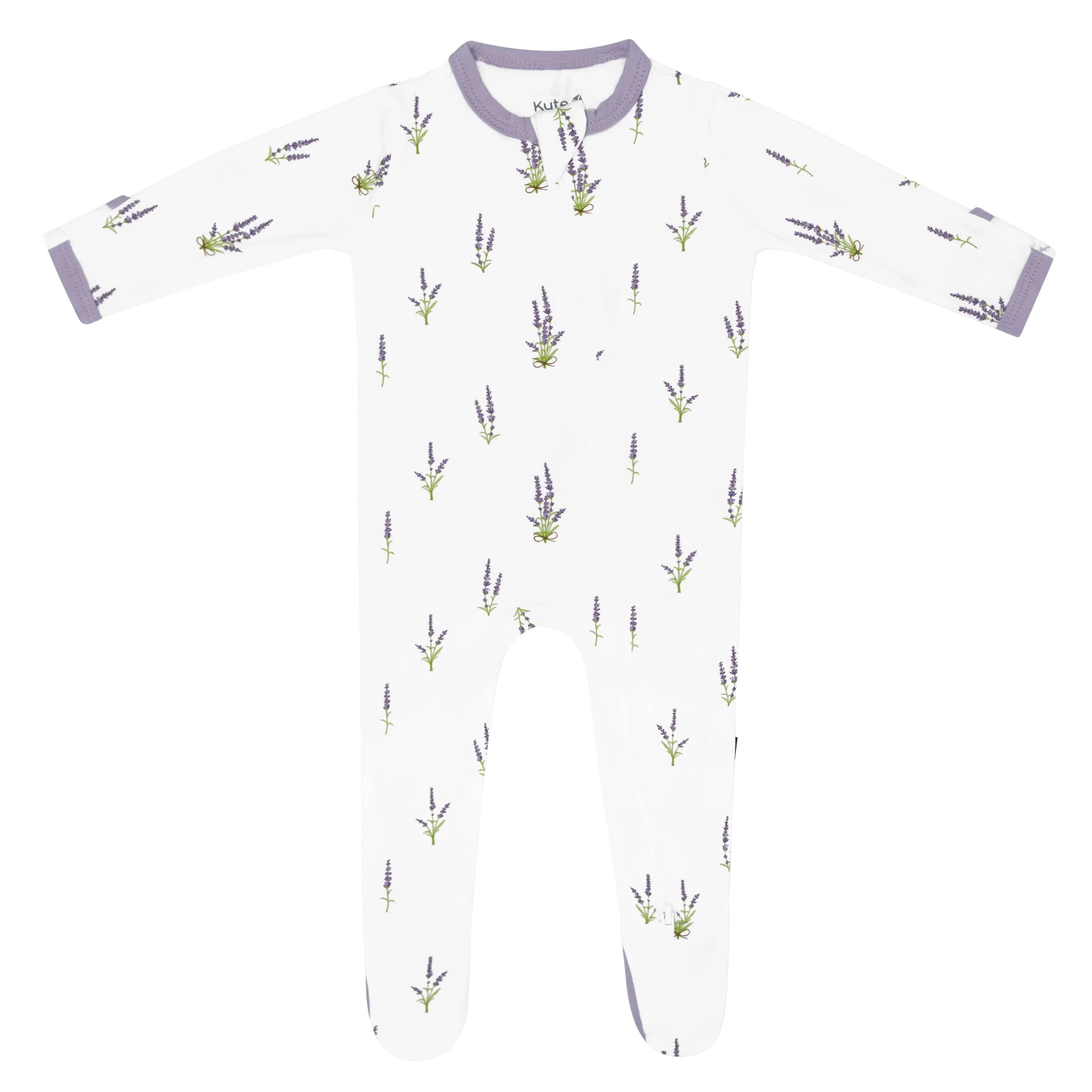 Zippered Footie in Lavender | Kyte BABY