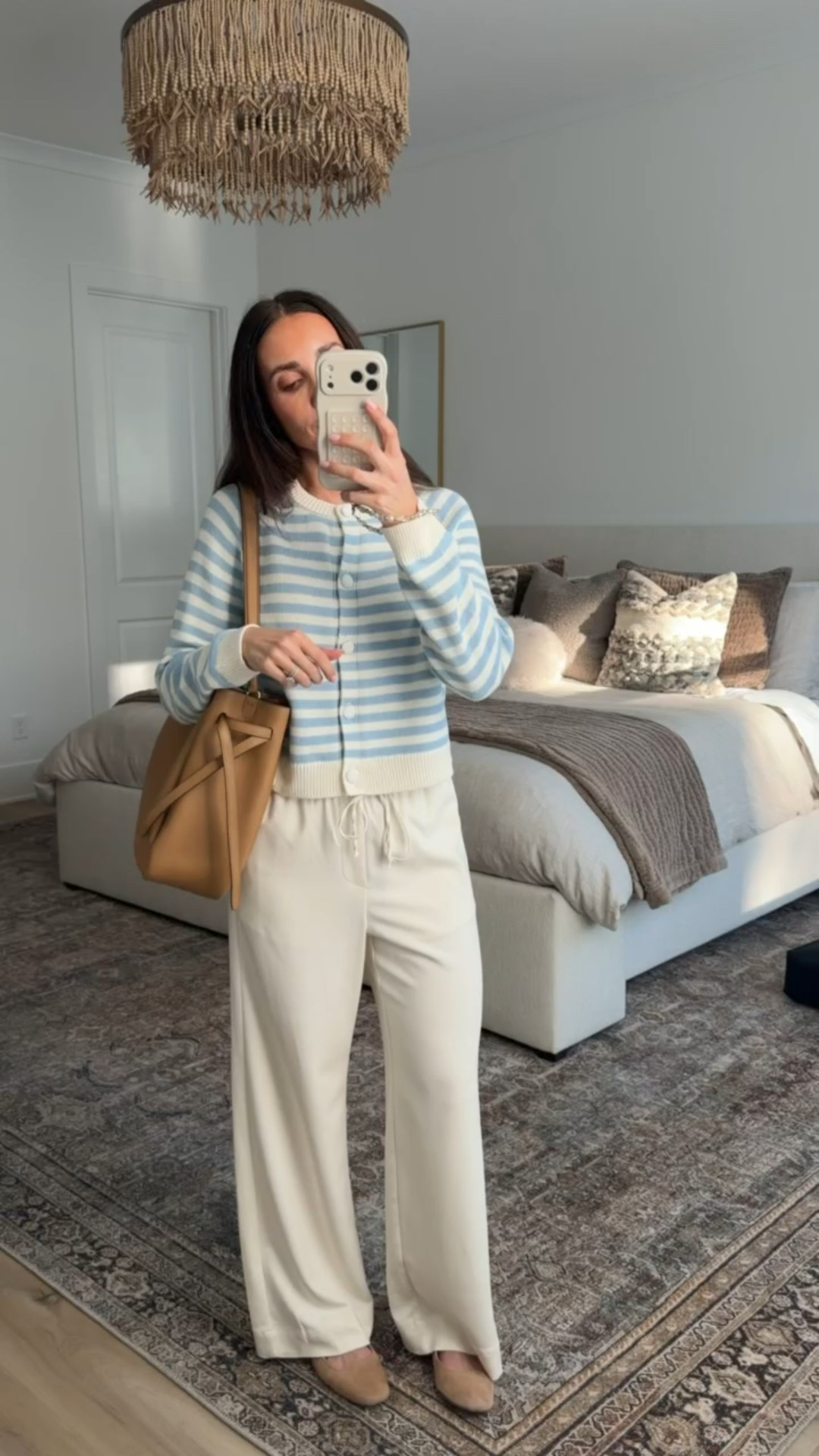 Striped cardigan with relaxed pants, look for less, designer inspired, spring style, annabrstyle

#LTKOver40 #LTKootd