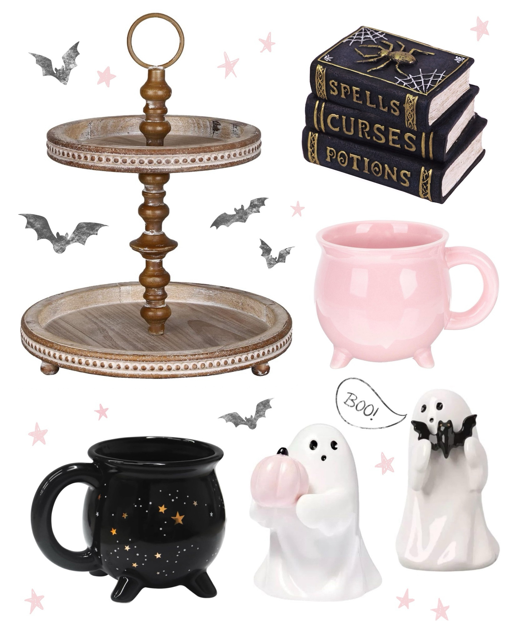 The cutest spooky witchy tray 👻🪩 fall decor inspo kitchen, pink goth halloween whimsigoth ghost cauldron mug tiered tray decor kitchen witch spooky all year

#LTKHome #LTKFindsUnder50 #LTKSeasonal