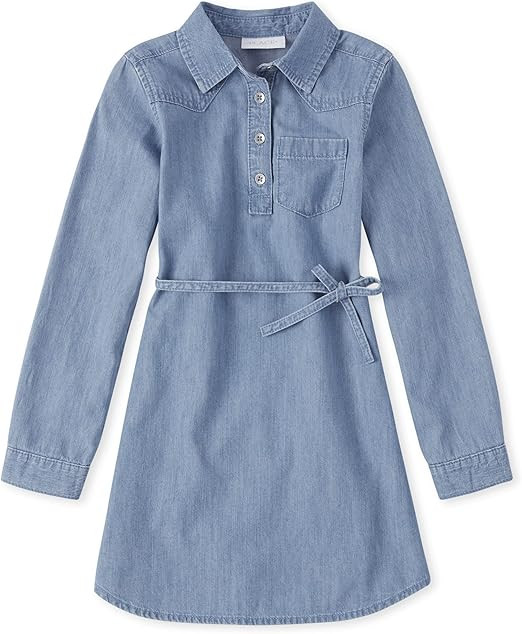 The Children's Place Girls' Long Sleeve Fashion Dress | Amazon (US)