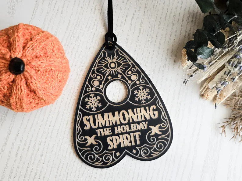 Summoning the Holiday Spirit Ouija Ornament, Spirit Board Planchette Christmas Decor, Gift for Ho... | Etsy (US)