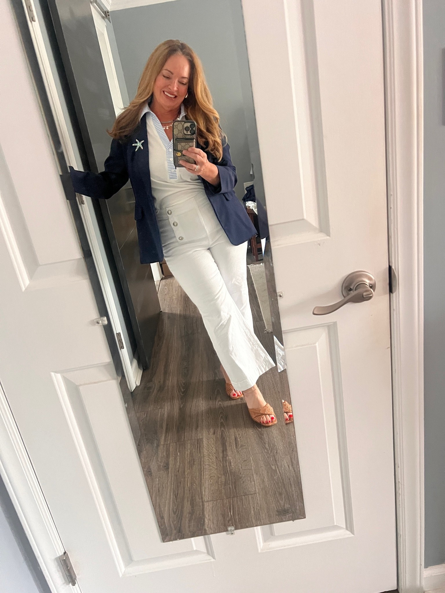 Summer date night look with nautical style. Teacher looks.

#LTKgrwm #LTKOver40 #LTKSeasonal