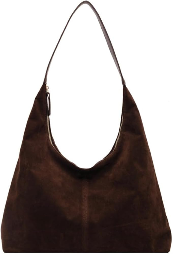 Womens Suede Tote Bags Slouchy Bag Hobo Handbag Office Work Handbag Everyday Bags for Women | Amazon (US)