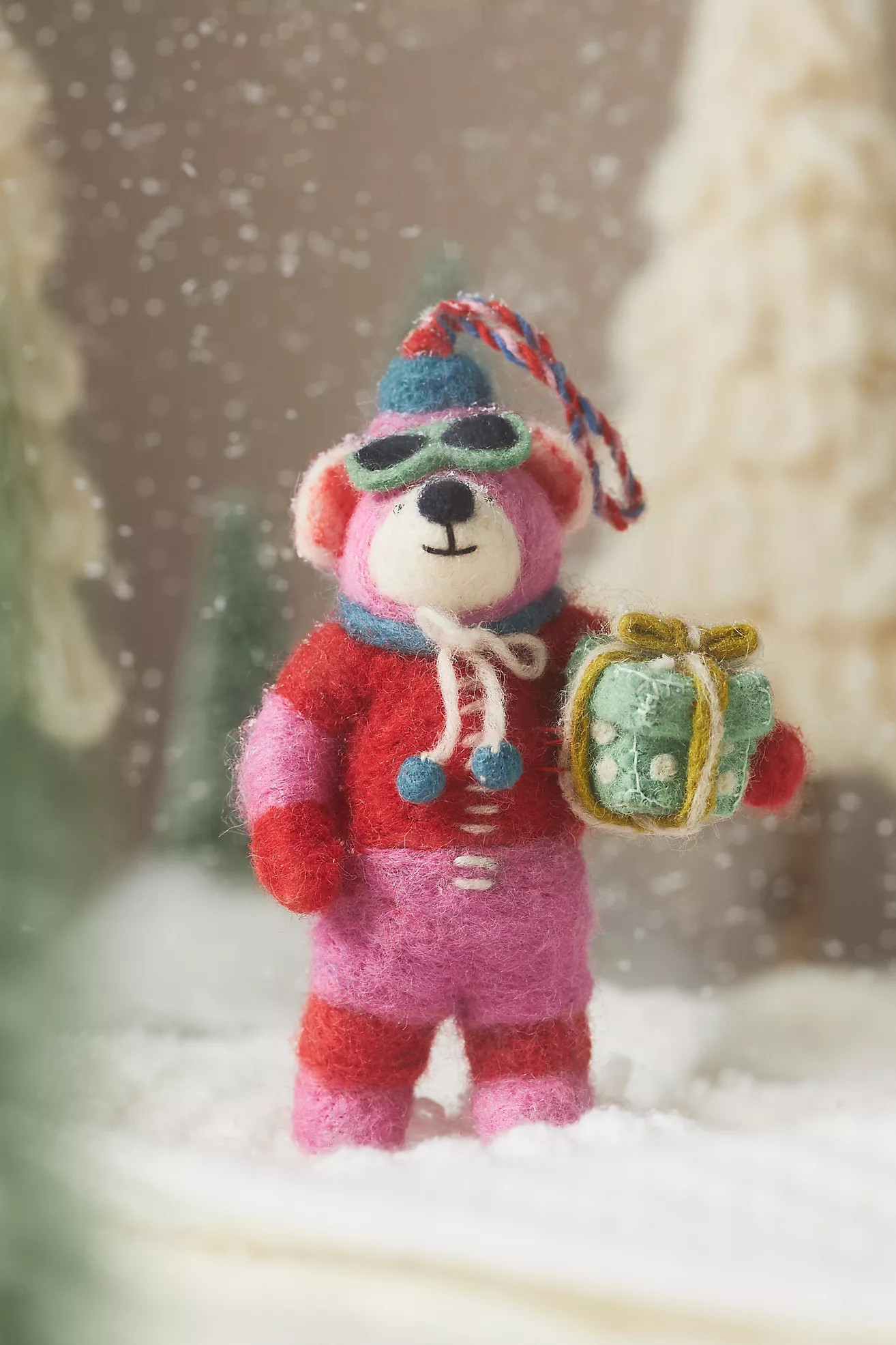 Handmade Felt Bear Ornament | Anthropologie (US)