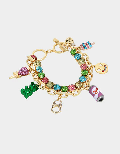 SUGAR RUSH CHARM BRACELET MULTI | Betsey Johnson