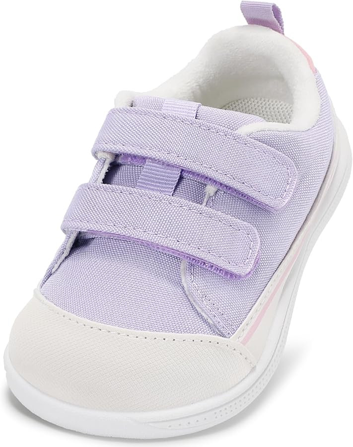 STQ Toddler Wide Toe Box Shoe Girl Boy Barefoot Hook and Loops Non-Slip Walking Baby Sneakers | Amazon (US)