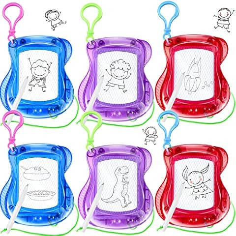 Mini Magnetic Drawing Board for Kids - (Pack of 12) Backpack Keychain Clip Drawing Boards, Erasab... | Amazon (US)