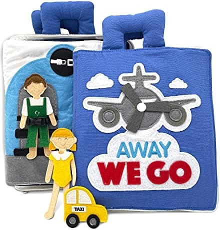 Curious Columbus Quiet Book. Away We Go Activity Busy Book. Montessori Toy for Toddlers. Fabric B... | Amazon (US)