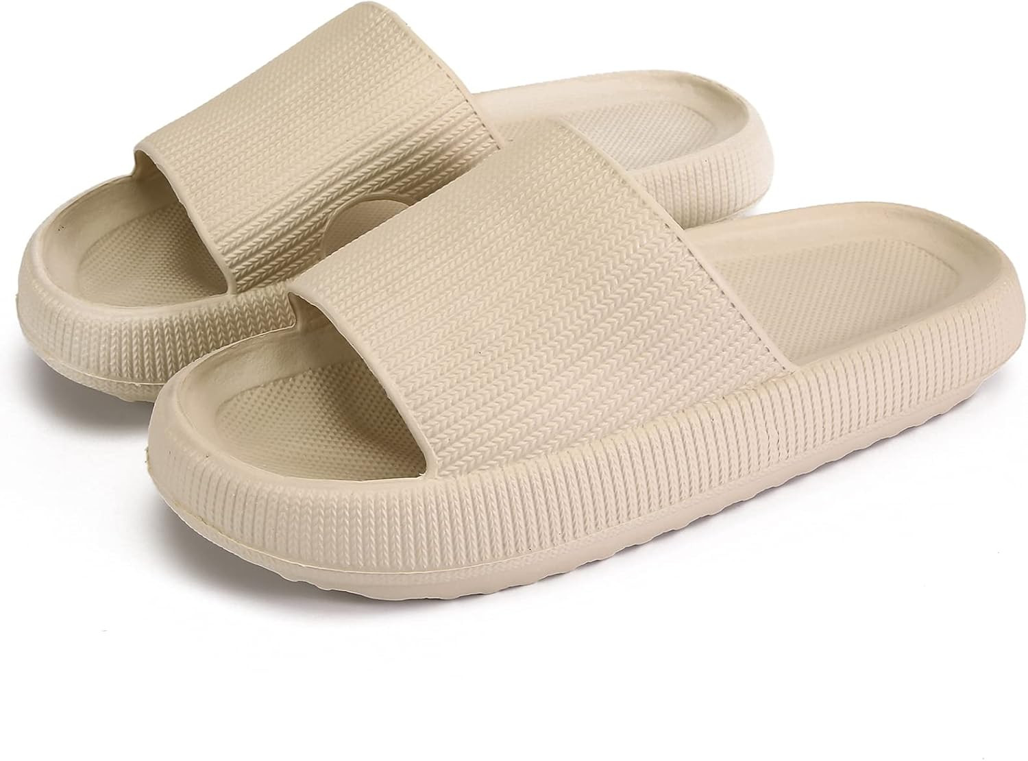 Pillow Slippers, Unisex Shower Bathroom Slipper EVA Massage Foam Super Soft Non-Slip Quick Drying... | Amazon (US)