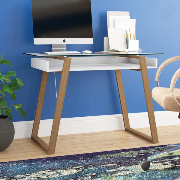 Asten 39.50" Wide Desk with Shelf | Wayfair North America