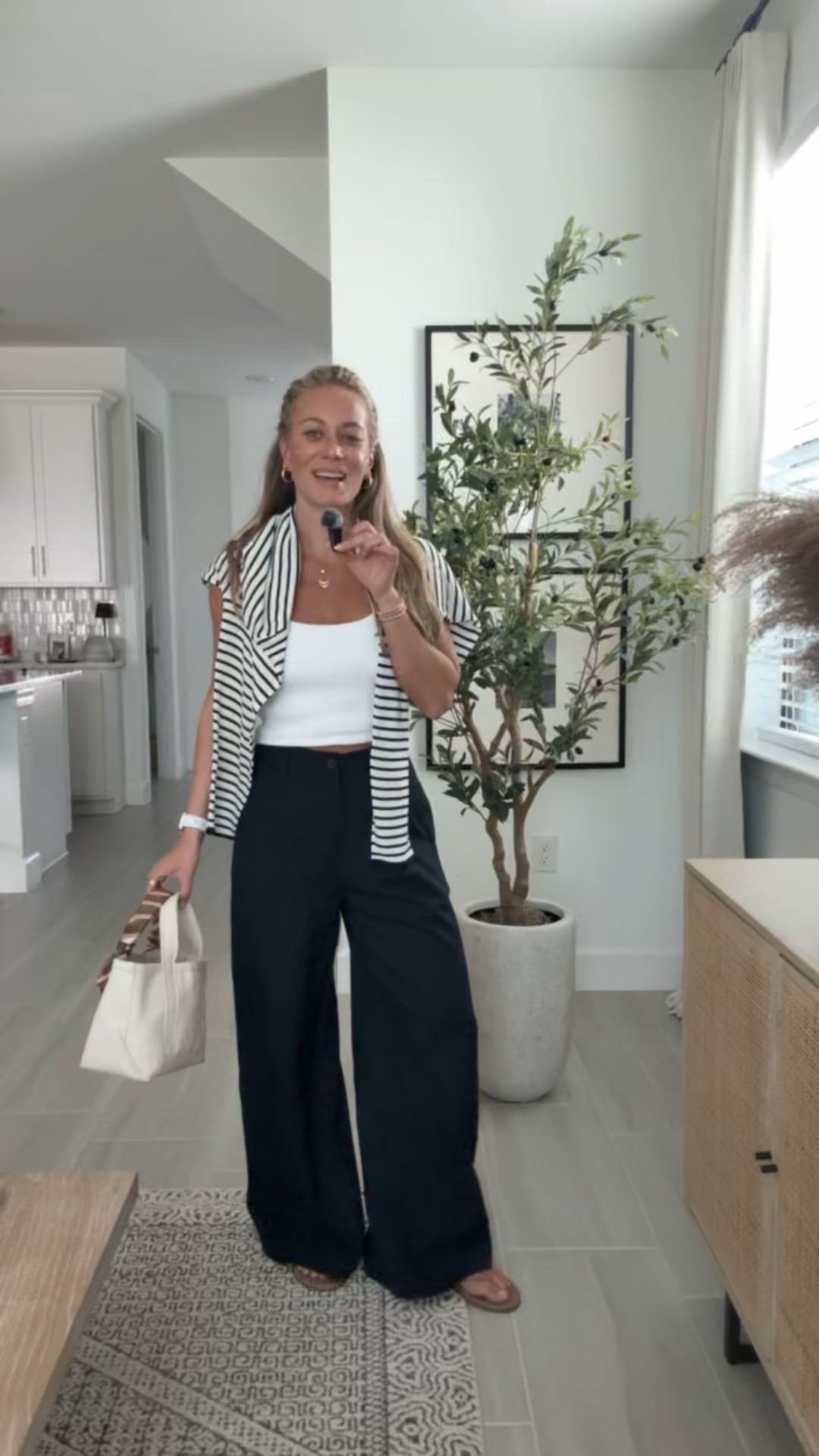 Casual ootd with some new Amazon finds! Loving these wide leg linen pants paired with a simple tank and I grabbed a sweater to drape over or pull on if the weather gets cooler. 

Amazon linen pants, wide leg linen pants, slouchy linen pants, Amazon tank, Amazon sweater, oversized sweater 

#LTKootd