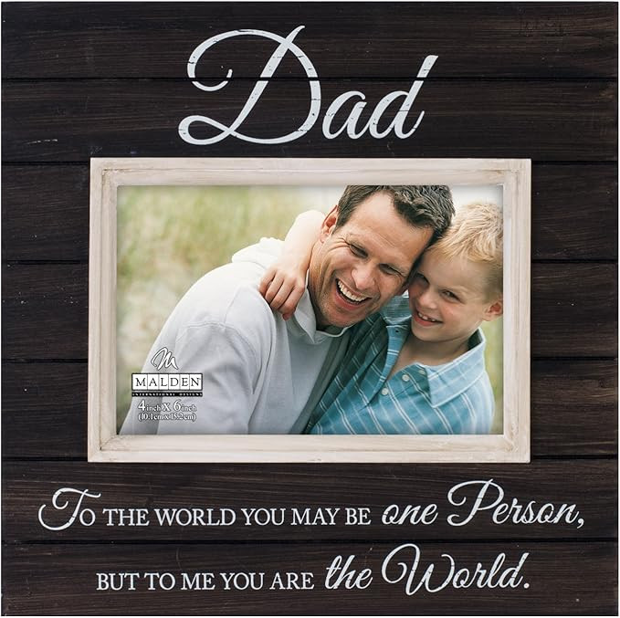 Malden International Designs Sun Washed Words Dad Distressed Black Picture Frame, 4x6, Black | Amazon (US)