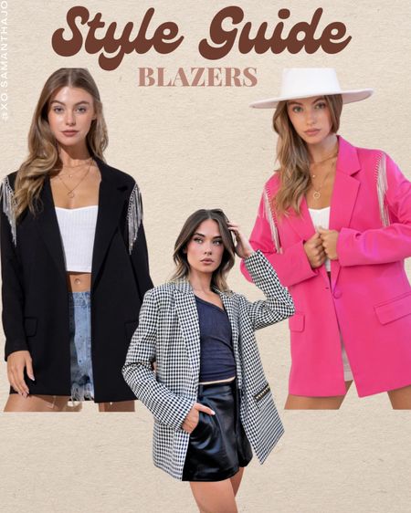 Blazers 
Holiday outfits- embellished blazers - rhinestone fringe blazer - holiday party outfits 

#LTKHoliday #LTKSeasonal #LTKstyletip