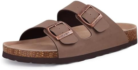 Unisex Cork Footbed Slide Sandal, Arch Support Summer Outdoor Sandals with Adjustable Buckle for ... | Amazon (US)