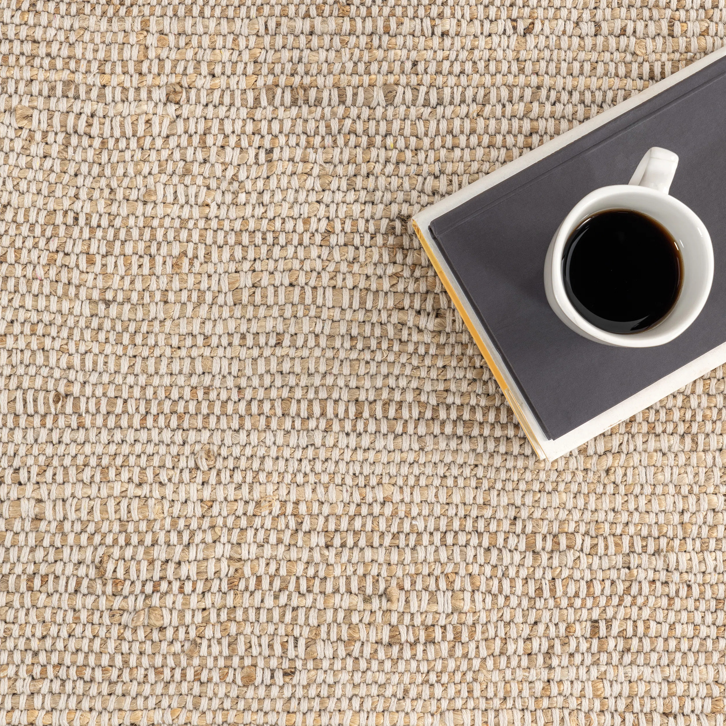 Helton Farmhouse Jute Blend Natural Tan Area Rug | Wayfair North America