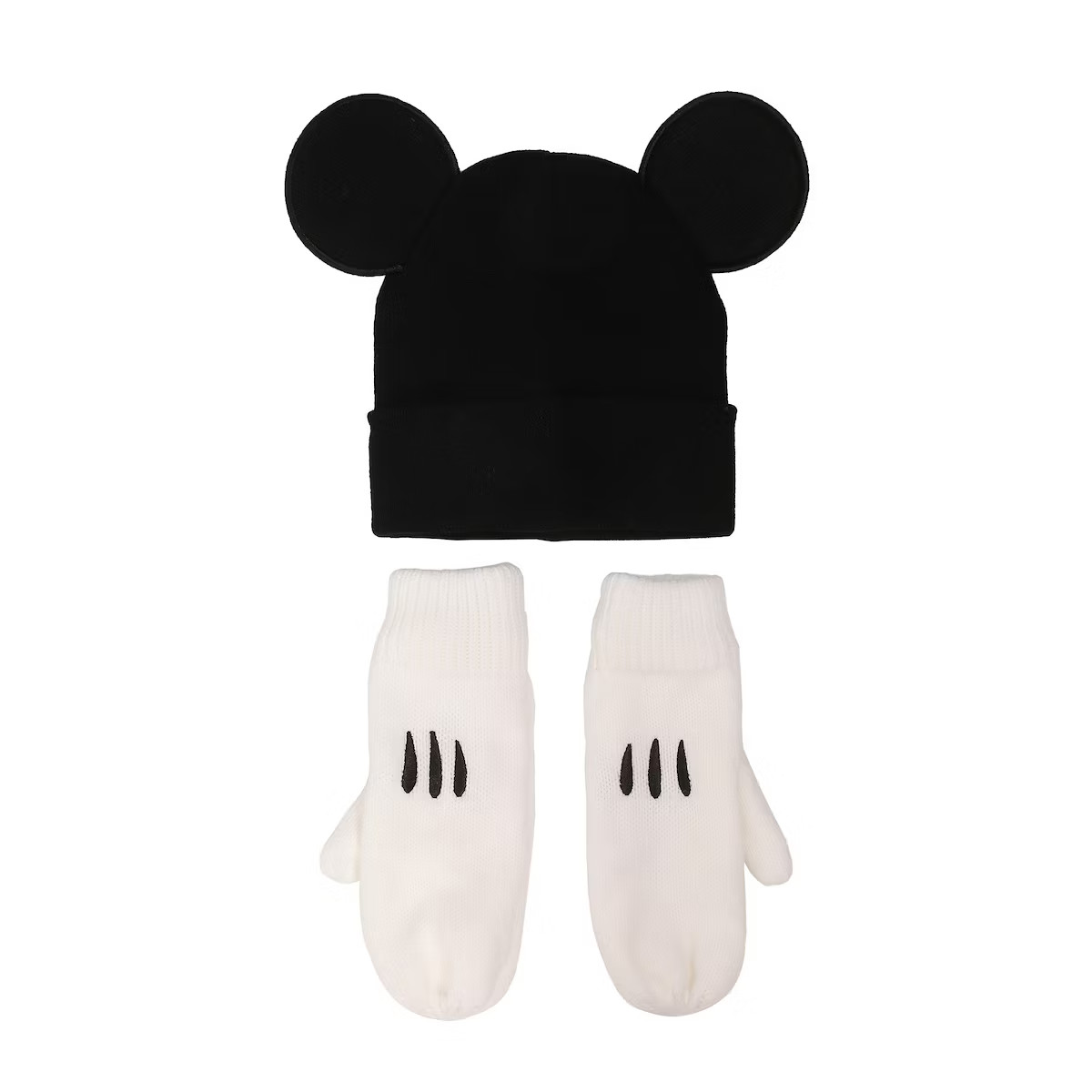 Disney Mickey Mouse Ears 2-Pack Knit Cap & Mittens Set | Target
