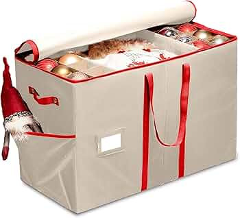 Zober All-In-One Christmas Ornament, Figurines, and Accessory Storage Box, Fits 80 of 3" Holiday ... | Amazon (US)