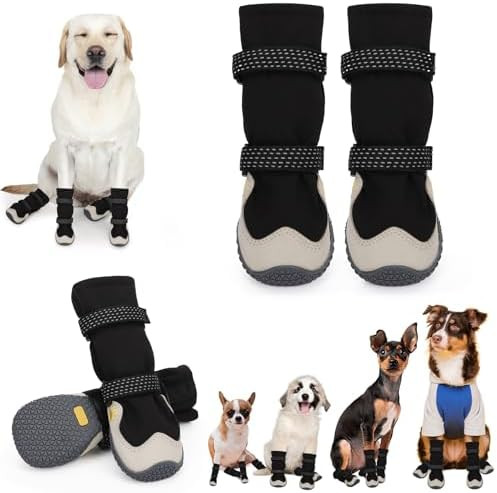 Dog Shoes for Large Small Medium Dogs, Dog Snow Boots Winter, Dog Booties and Paw Protectors to P... | Amazon (US)