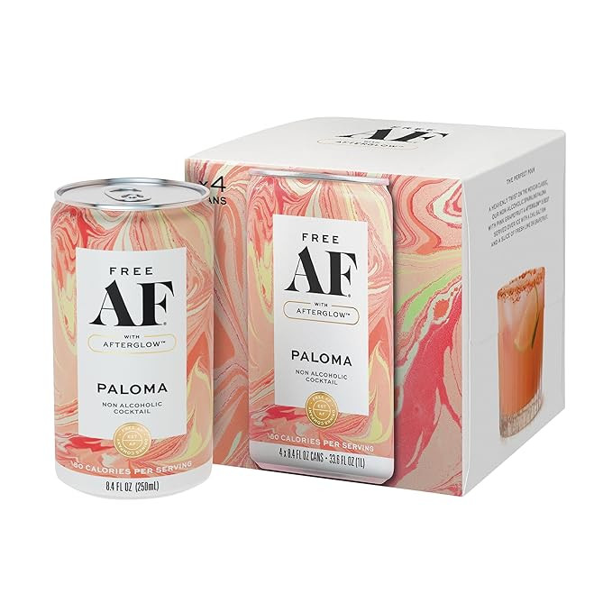 AF Drinks Non-Alcoholic Paloma | Alcohol Alternative Sparkling Cocktails with AFTERGLOW Botanical... | Amazon (US)