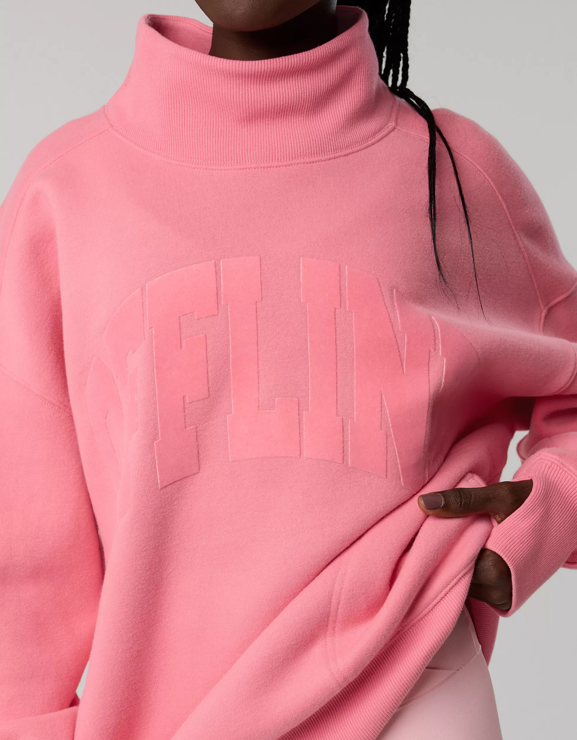 OFFLINE By Aerie Cloud Fleece Oversized Mockneck Sweatshirt | Aerie