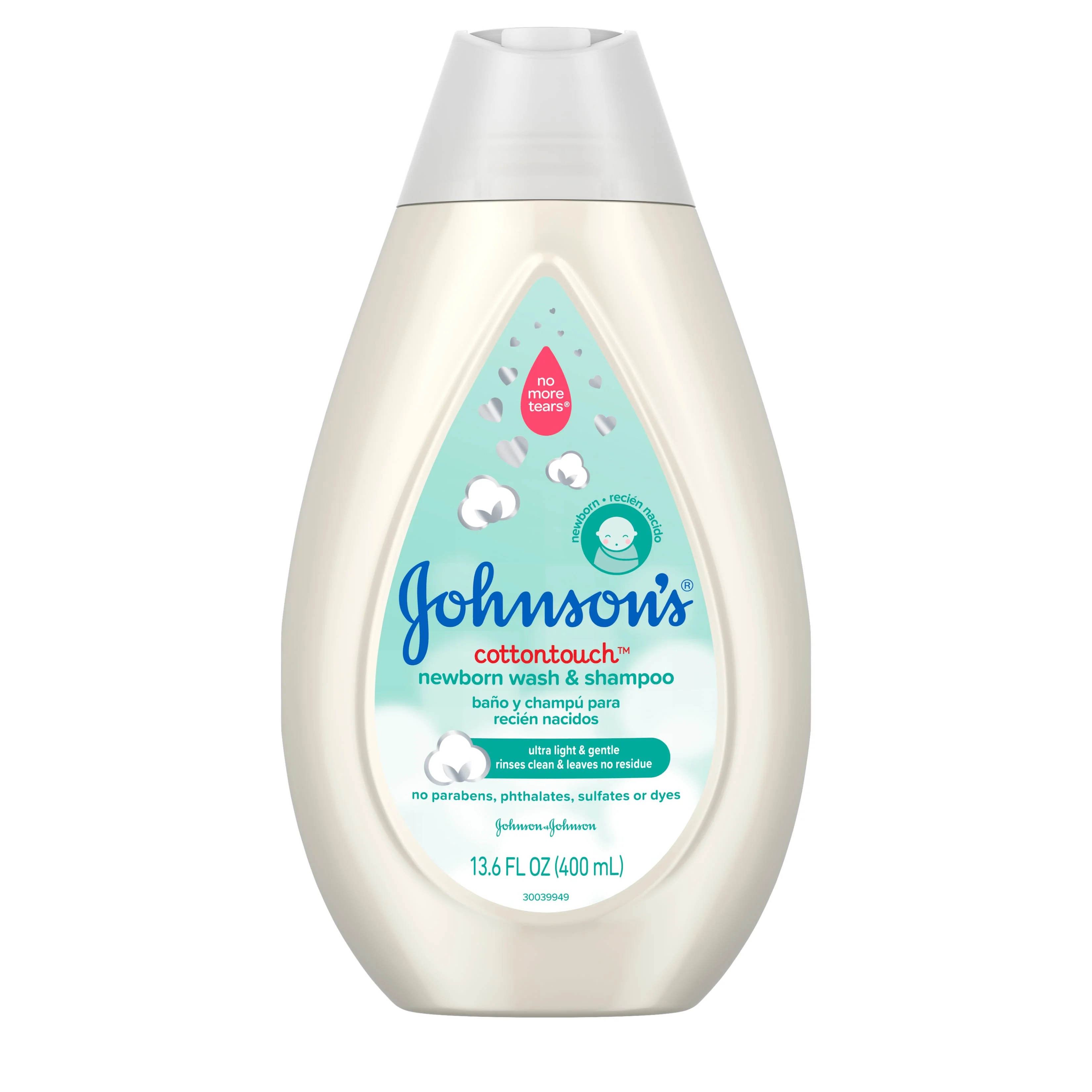 Johnson's CottonTouch Newborn Baby Body Wash & Shampoo, 13.6 fl. oz | Walmart (US)