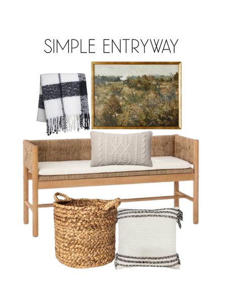 Changing up my entry way with this beautiful Studio McGee bench and simple styling. I’m using pillows I already had so I’m linking similar ones. #homedecor #studiomcgee #target #onabudget #simplestyle 

#LTKhome #LTKstyletip