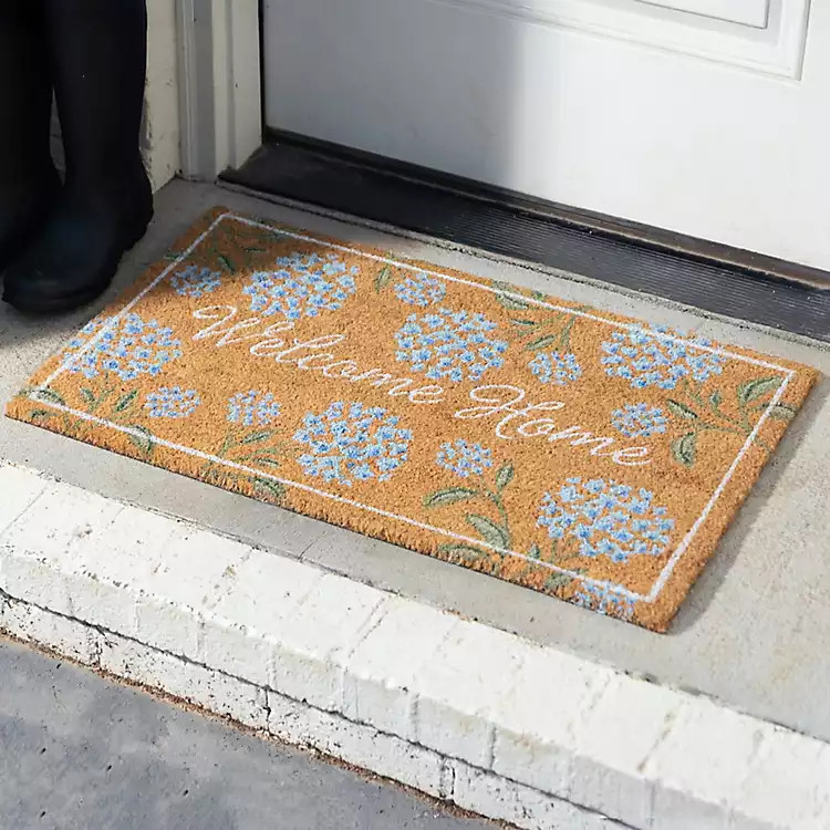 New! Welcome Home Hydrangeas Doormat | Kirklands