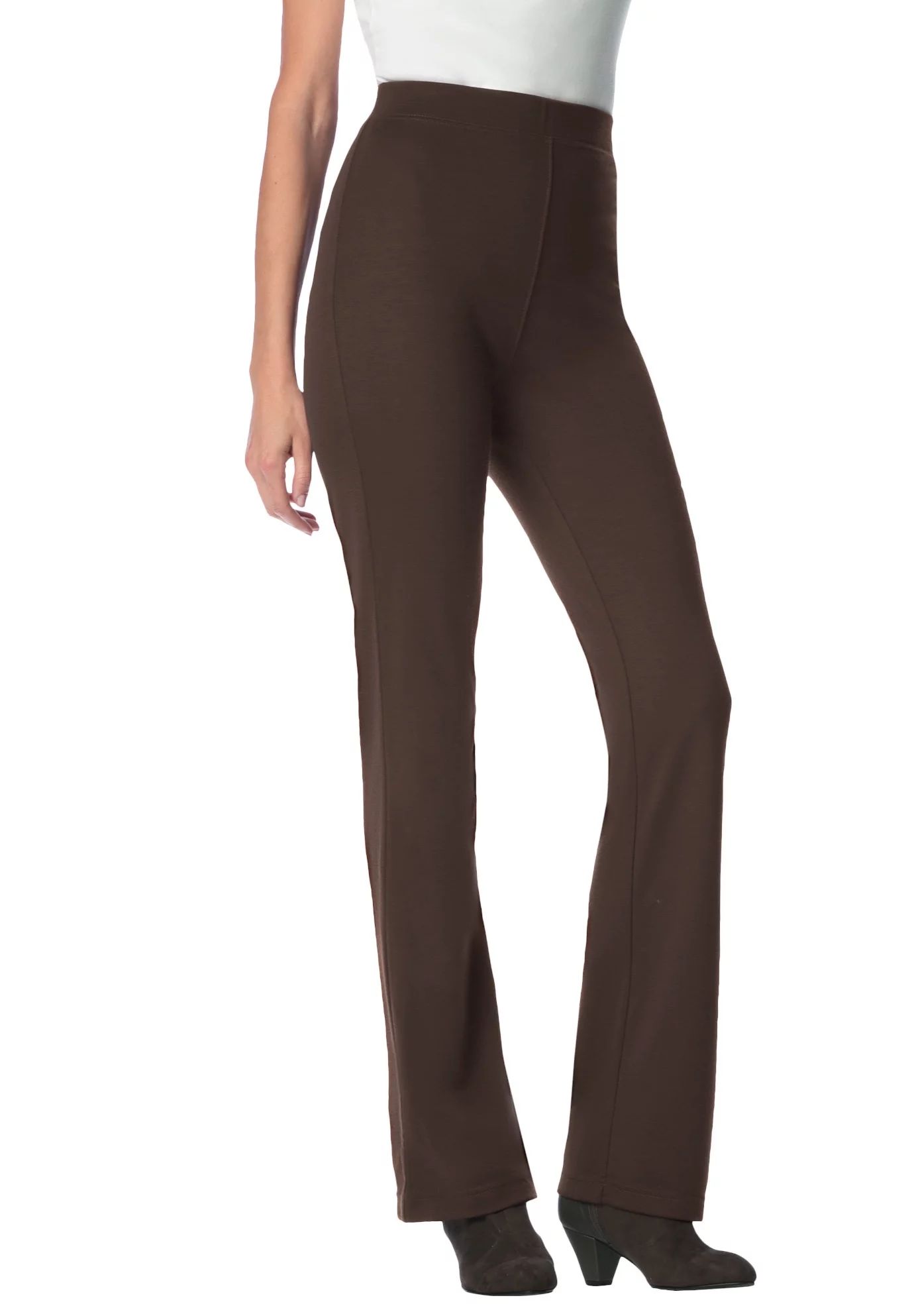 UDAXB Women's Plus Size Tall Bootcut Ponte Stretch Knit Pant Pant | Walmart (US)